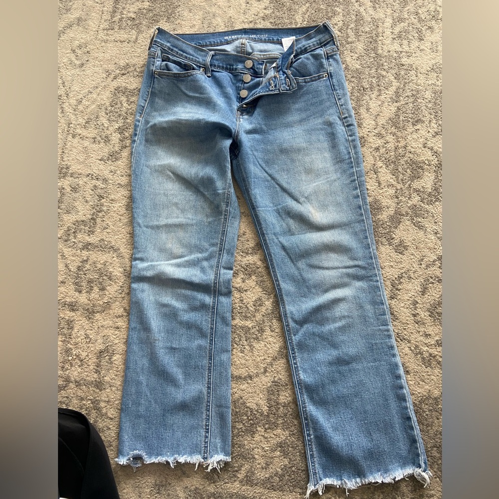 Old Navy Mid-Rise Rough Hem Jean - sz 12R